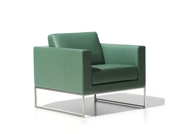 DS-160 - Sled base leather armchair with armrests by de Sede - view 2